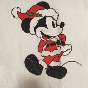 Vintage Mickey Mouse Christmas Tee Sz M